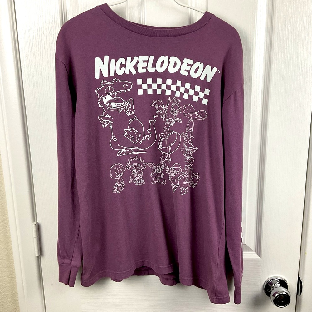 Pre-Owned Nickelodeon Women’s Rugrats & Co., Long Sleeve Purple T-shirt, Size M